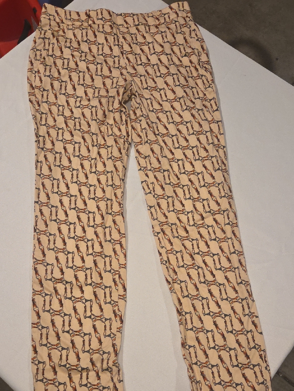 Zara Woman Beige and Brown Patterned Skirt